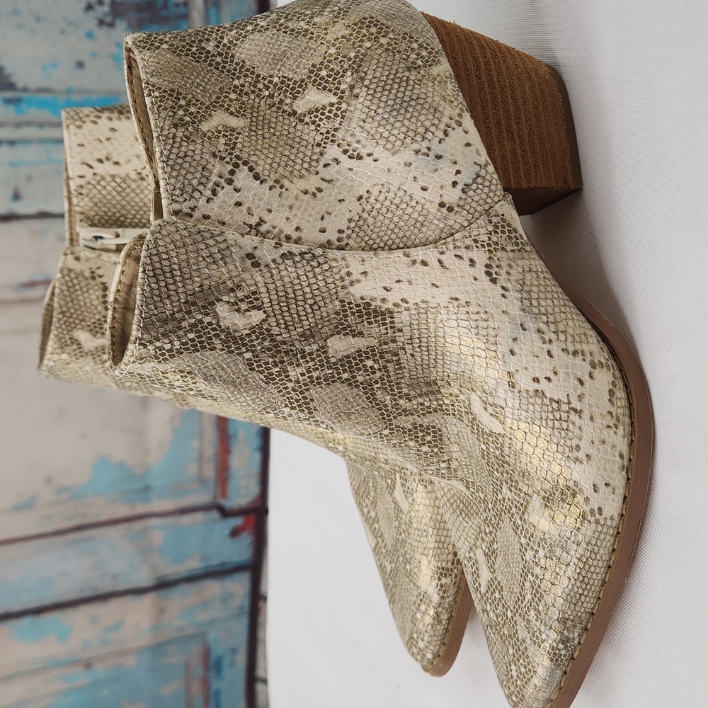 Coconuts New‎ Astoria Snakeskin Metallic Heeled Ankle Boots